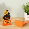 Halloween Pumpkin Ornament Halloween Party Decoration Wooden Crafts Creative Haunted House Tomb Wooden Ornament