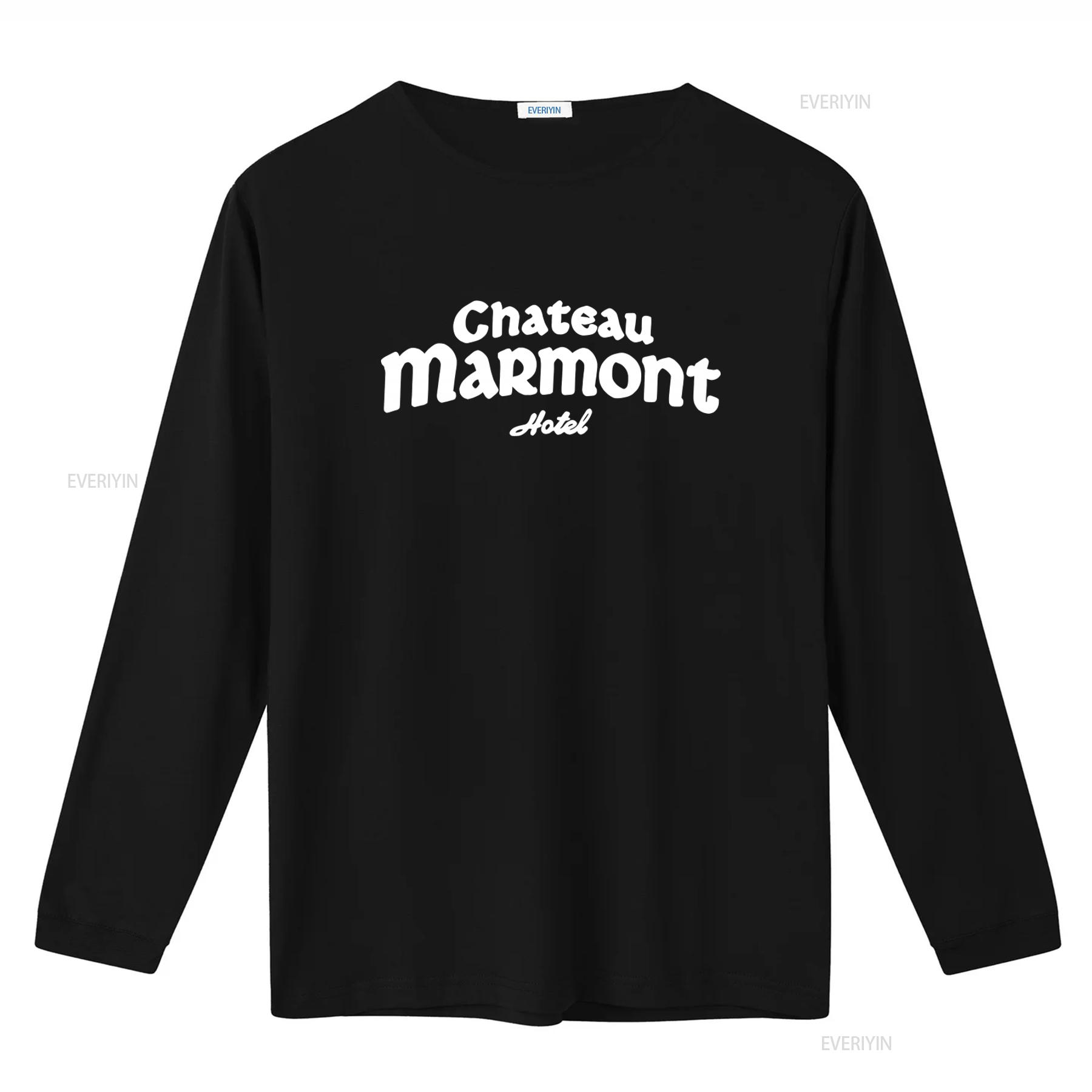 1970er Vintage Chateau Marmont Hotel Logo T-Shirt für Retro-Stil Mode vintage Gewaschen Atmungsaktiv Lässig Designer-Kleidung M black