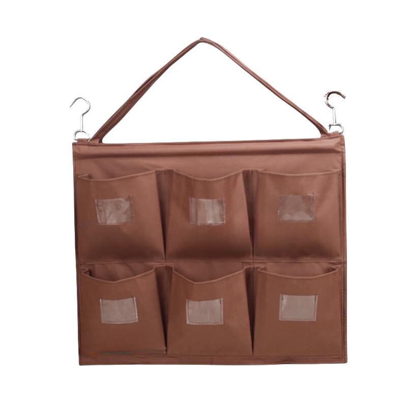 Multi-Pocket Cleaning Cart Rag Storage Bag with Hooks