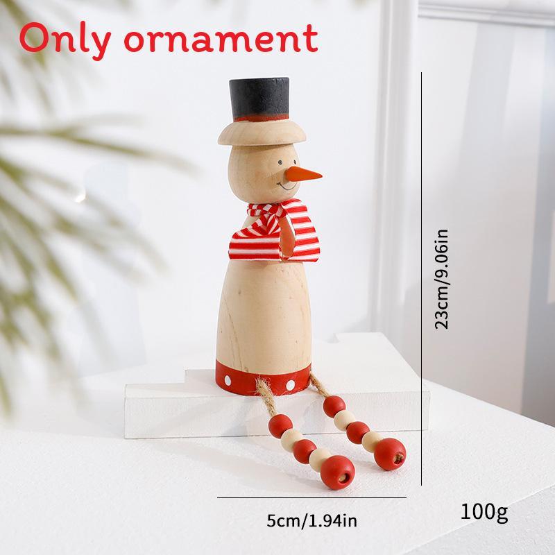 Santa Claus Reindeer Snowman Wooden Tabletop Ornament For Christmas Decoration