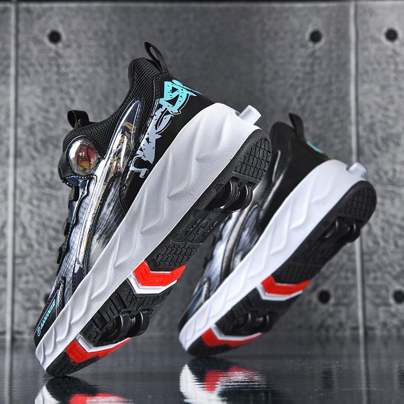 Classmate Boys' New Spring Girls' Sports Invisible Four-Wheel Retractable Roller Skating Children'S Runaway Shoes