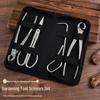 Portable Stainless Steel Gardening Tool Set with Pliers, Diagonal Cutters, Bud Shears, and Oxford Cloth Bag