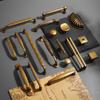 Antique Yellow Bronze Zinc Alloy Cabinet Handle for Furniture, Wardrobe, Drawer, Retro Kitchen, and American Cabinet.