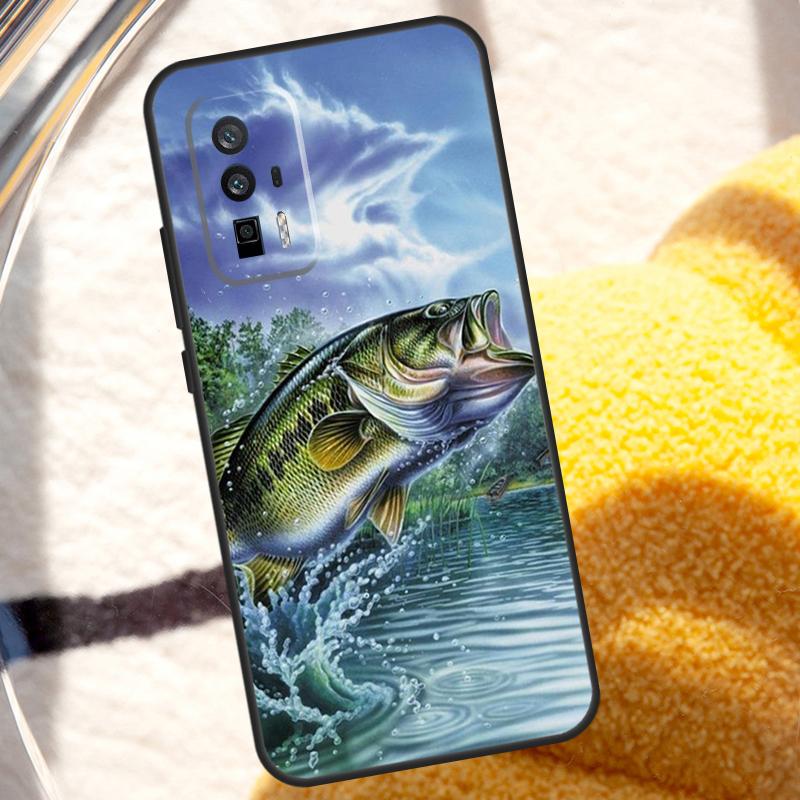 Bass Fishing Case For POCO X6 M6 X3 Pro X5 F3 F5 M5s Xiaomi 13 14 Ultra 12 Lite 11T 12T 13T Pro Cover
