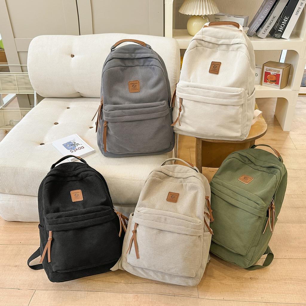 Schoolbag American retro backpack large capacity junior high school students high school students simple backpack new Korean version casual versatile