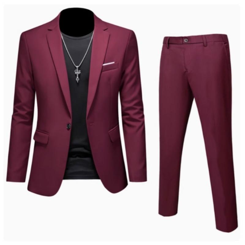 Mens White 2 Piece Slim Fit Suit Blazer And Pants Set