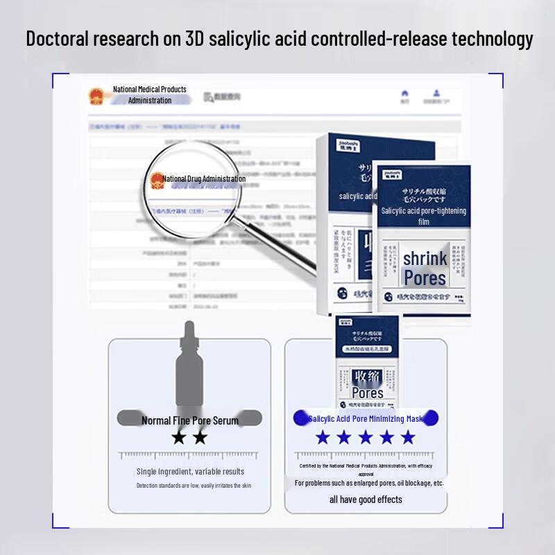Jiaoboshi Porenverfeinernde & Aknebehandelnde Gesichtsmaske