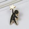 Creative Star Enamel Cartoon Brooch: Versatile Backpack Ornament for Boys