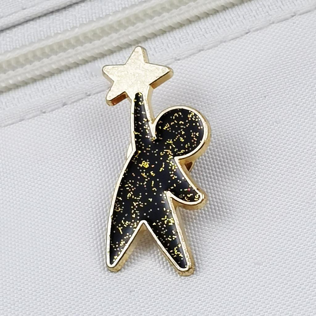 Creative Star Enamel Cartoon Brooch: Versatile Backpack Ornament for Boys