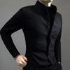 Inverno Autunno Uomo Collo Alto Caldo Maglia Intima Manica Lunga Casual Vintage Bottoni Blusa Uomo Top Homme