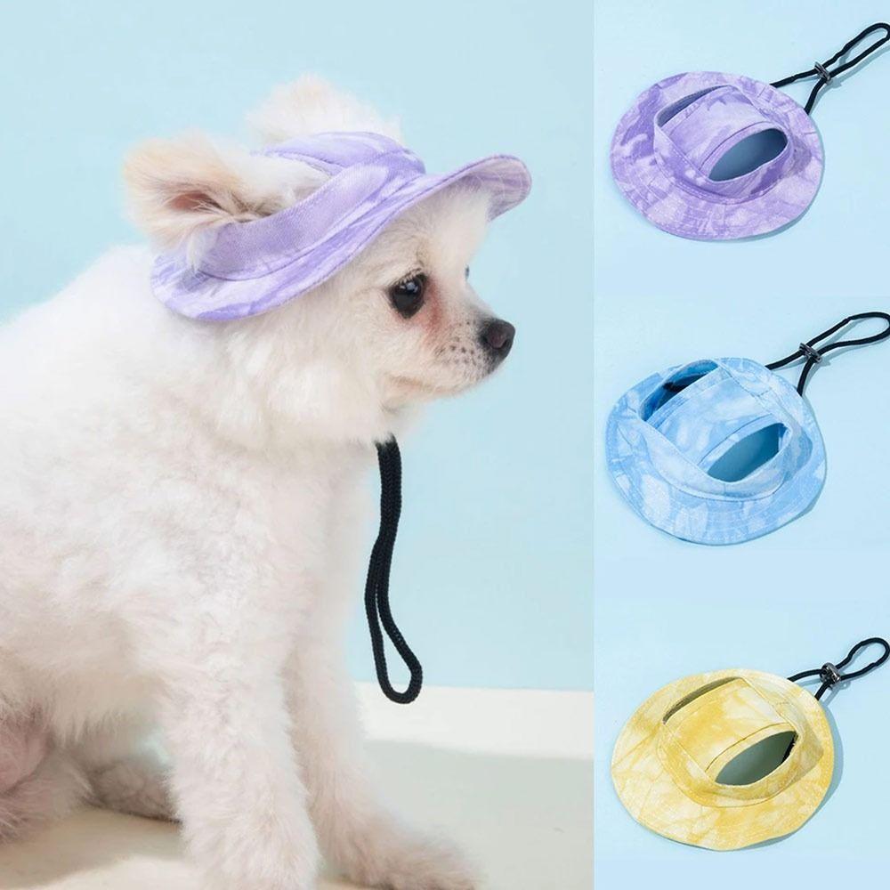 Breathable Dog Bonnet Cap Lightweight Puppy Sunscreen Hat Fashion Dog Sun Hat  Pet Supplies