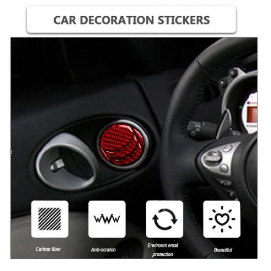 10Pcs Red Carbon Fiber Interior Air Vent Outlet Cover Trim For Nissan 350Z