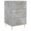 Nightstand Concrete Grey 40x40x66 cm Wood Based Material