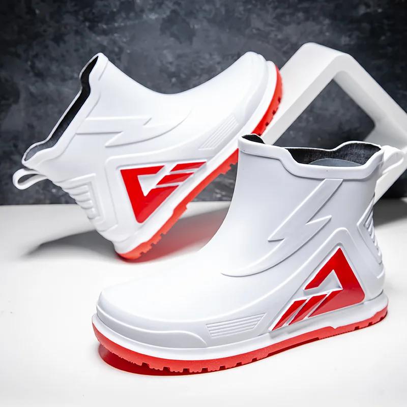 Fashion Couple rain boots outdoor non-slip fashion short rain boots non-slip work shoes garden rain boots men's fishing shoes