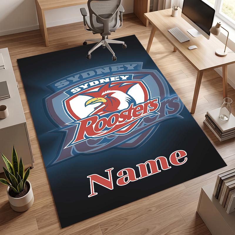 Sydney Roosters (1) Personalisierter Name Büro Teppich Stilvolle Dekoration für Wohnzimmer Schlafzimmer Küche