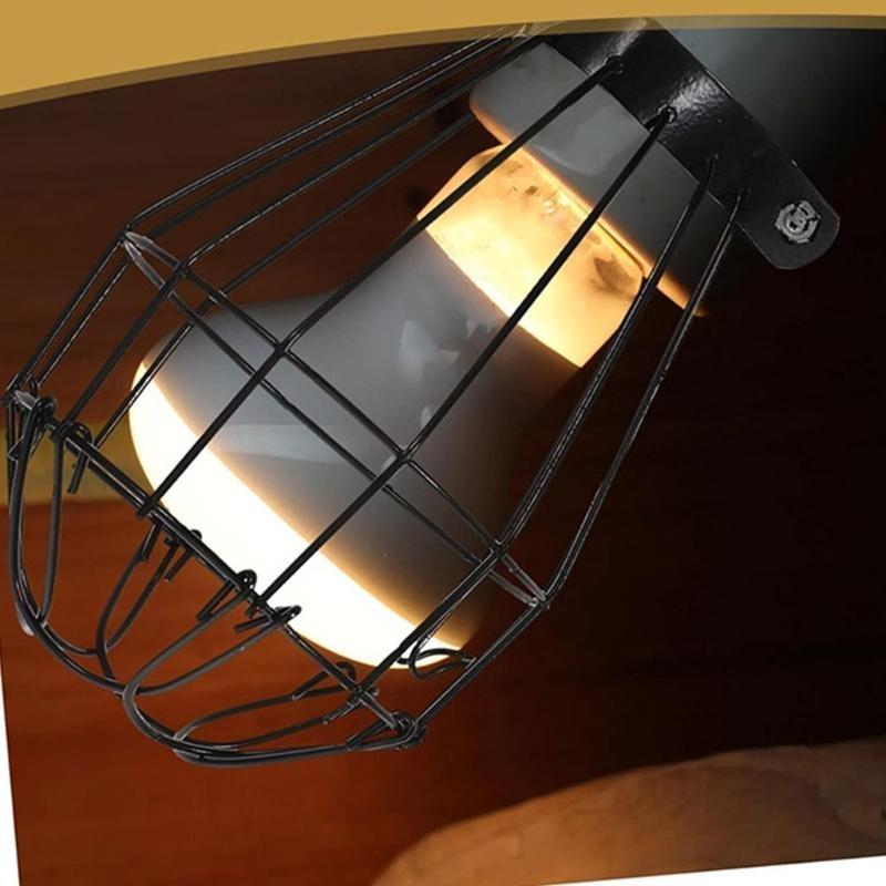 Ventilated Heating Lamp Guard Cover Iron Reticulation Design Bulb Defensed Factory Use Easy Installation Safety