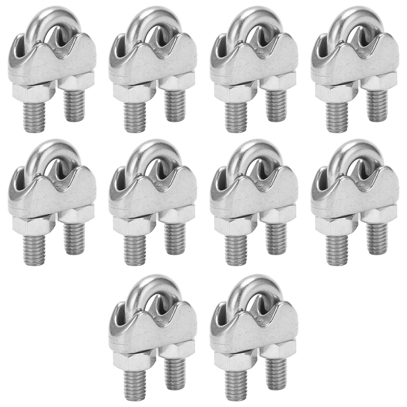 

10 шт. 14 дюймов M6 Зажим для троса из нержавеющей стали U-образный хомут Седловой крепеж