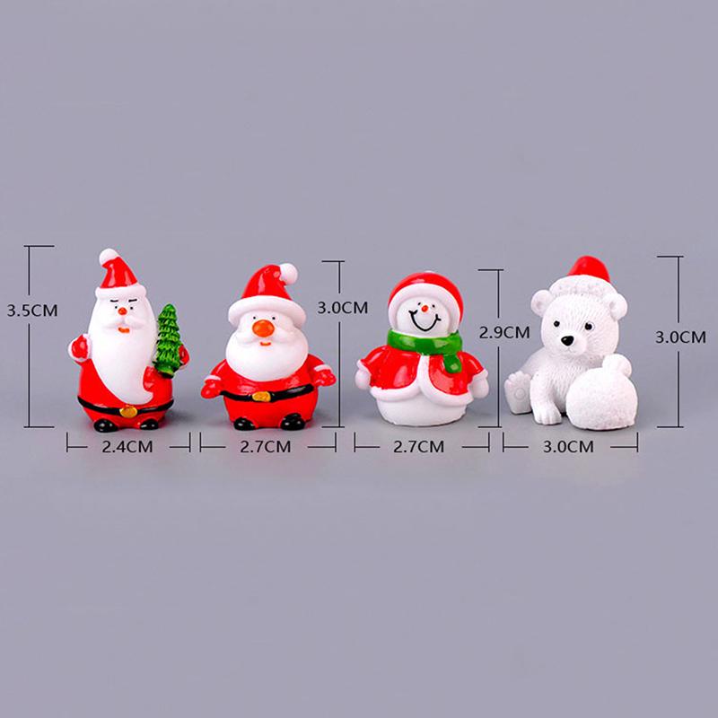 Santa Claus Snowman Diy Miniature Figurine Xmas Garden Decor Micro Landscape