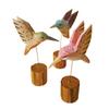 Handgeschnitzter Holz-Kolibri-Anhänger - Kreative kleine Vogel-Desktop-Dekoration Geschenk