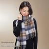 Maoren Women's 100% Cashmere Plaid Scarf