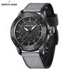 NORTH EDGE MACH Solar Power Quartz Watch Men Waterproof 50M Men's Pilot Sports Swimming Wristwatches Luminous 180+ Days Standby