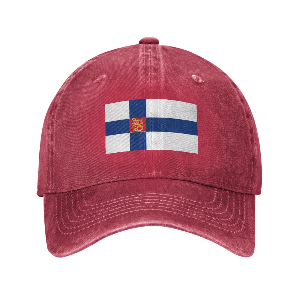 2025 State Flag of Finland Adult Retro Denim Washed Baseball Caps For Women  Cowboy Sunscreen Hat Hip Hop Peaked Cap