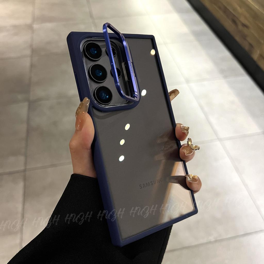 Applicable To Samsung S25ultra Mobile Phone Case S24ultra Magnetic Acrylic S23U Metal Frame Bracket