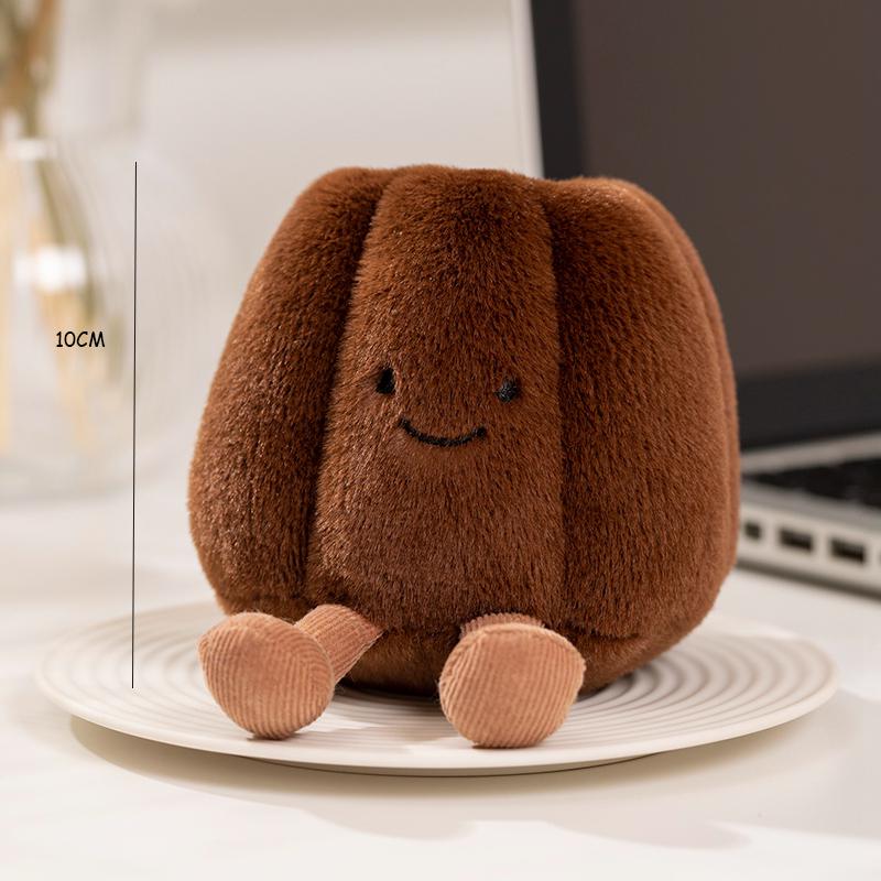 10/14CM Delicious Dessert Plush Doll Personification Smile Egg Tart Macaron Madeline Food Doll Dessert Shop Decoration Gift