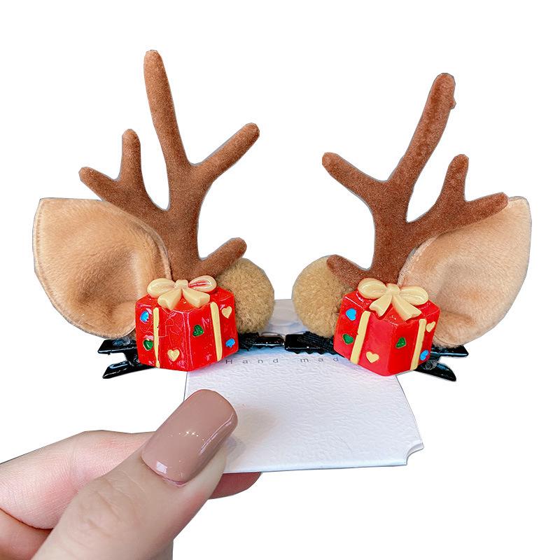 Christmas Reindeer Antler Hair Clips - Cute Decorative Hair Accessories for Kids & Adults