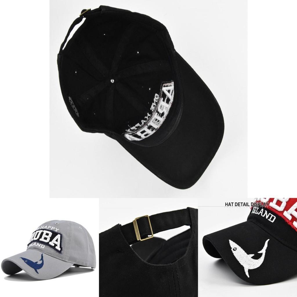 Aruba Embroidered Baseball Cap Shark Embroidery Duck Tongue Hat Men's Sun Hat Wholesale