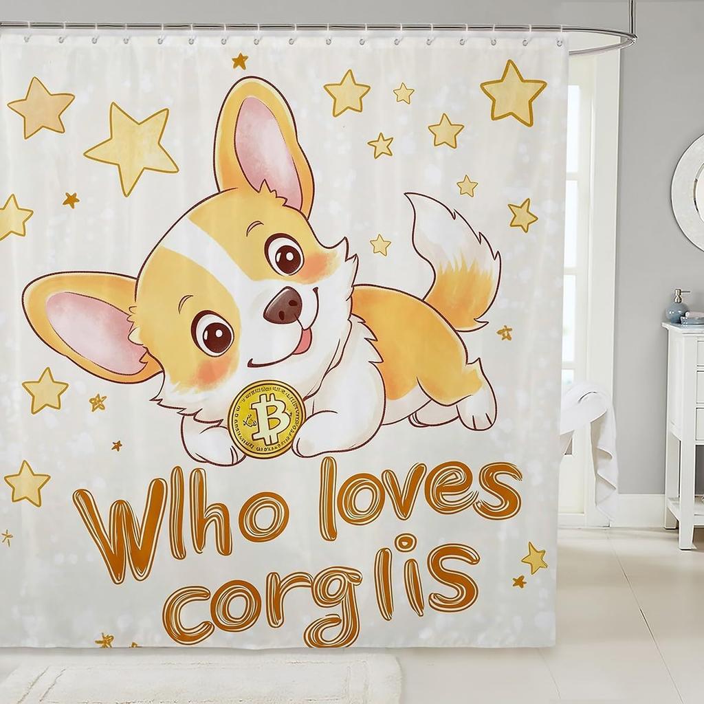 Cat Fabric Shower Curtain for Girls Kids Teen,Colorful Cartoon Animals Bathroom Shower Curtain Sets Cute Pet Shower Curtain