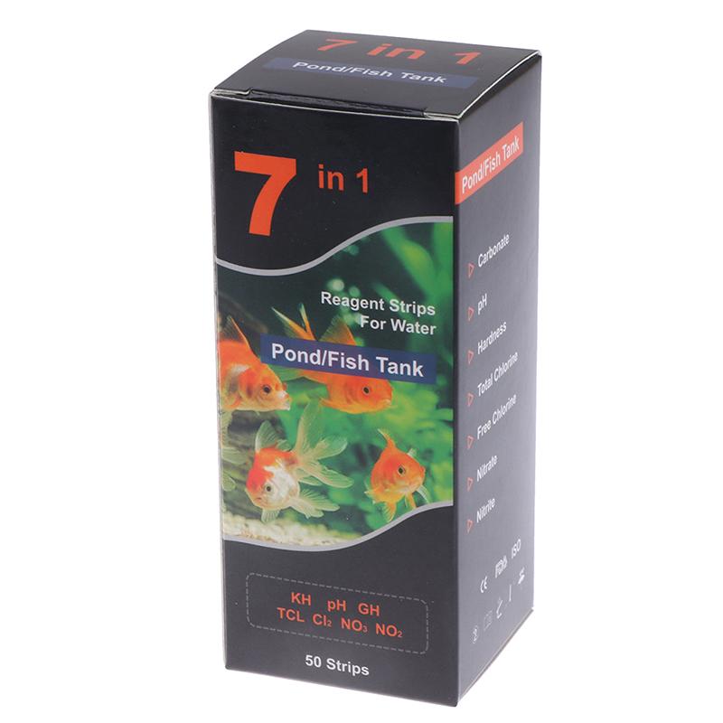 1Pc 7in1 Aquarium Testing Kit for Freshwater Saltwater Pond Test Strips for Fish Tank Testing For Fresh Salt Water