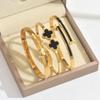 18K Gold Edelstahl Mode Armreifen - Europäischer & Amerikanischer Bestseller, Anlaufbeständiger Schmuck.