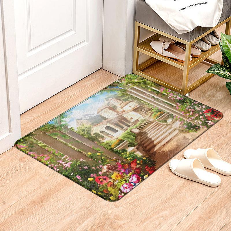 House Entrance Carpet Home Natural and Animal Styles Doormat Room Bath Mat Foot Mat Bath Non-slip Kitchen Water Absorption Mat