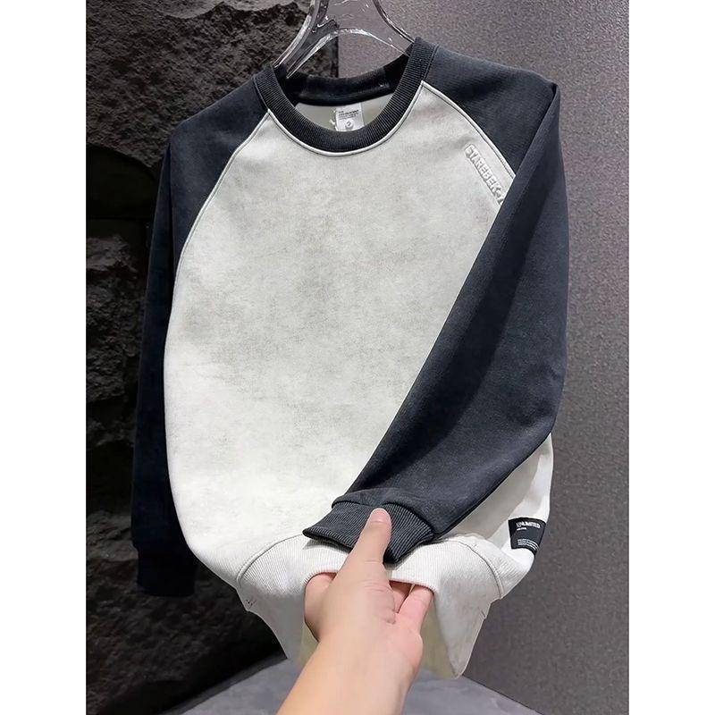 Autumn/Winter 2025 Men s Tie-Dye Embossed Raglan Sweatshirt XXS белый