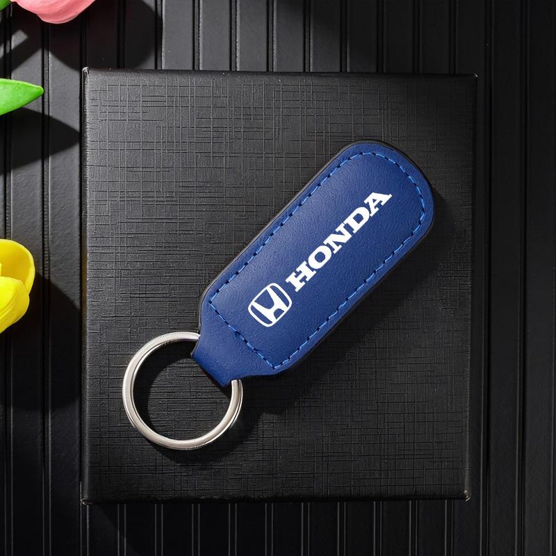 High Quality Leather Car Keychain Keyring Pendant Accessories For Honda Mugen TypeR Jazz Insight Freed Fit CRV Civic Accord City RG0