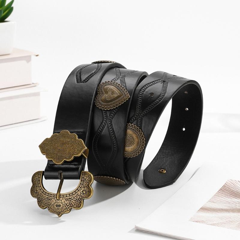 Fashionable Embossed Waist Belt Comfortable Versatiles Waistband Daily Wear Belt Fashion Accessory