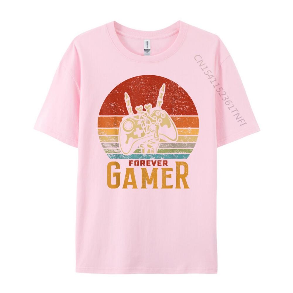 Funny Forever Gamer Gaming Lover Graphic Shirts Short Sleeve TShirt Men
