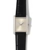 RAYS WATCH SILVER Quartz Watch with Genuine Leather Unisex Fashion Size M Strap, Men's Brand, Silver,
