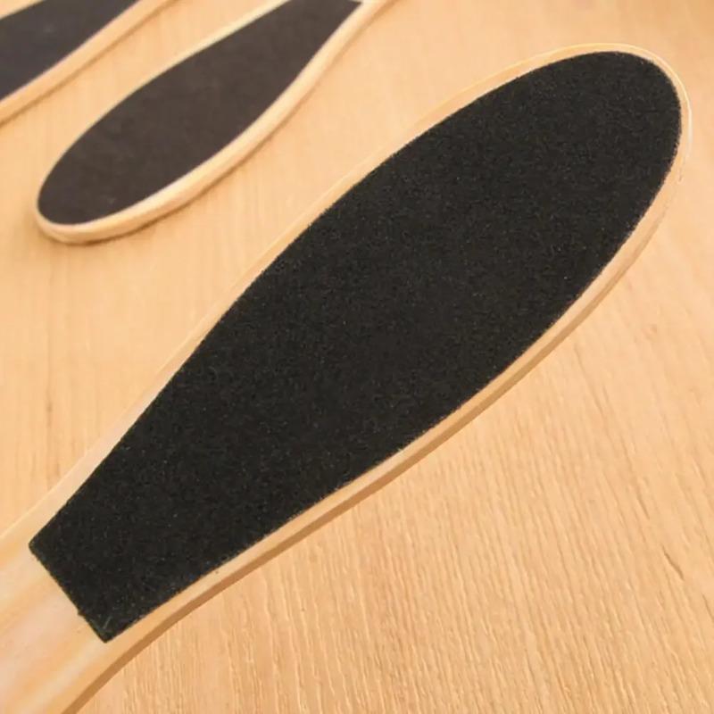 1/5PC Dual-Sided Wooden Handle Foot File Gentle & Effective Callus Remover Exfoliating Pedicure Tool for Smooth Feet Home Use