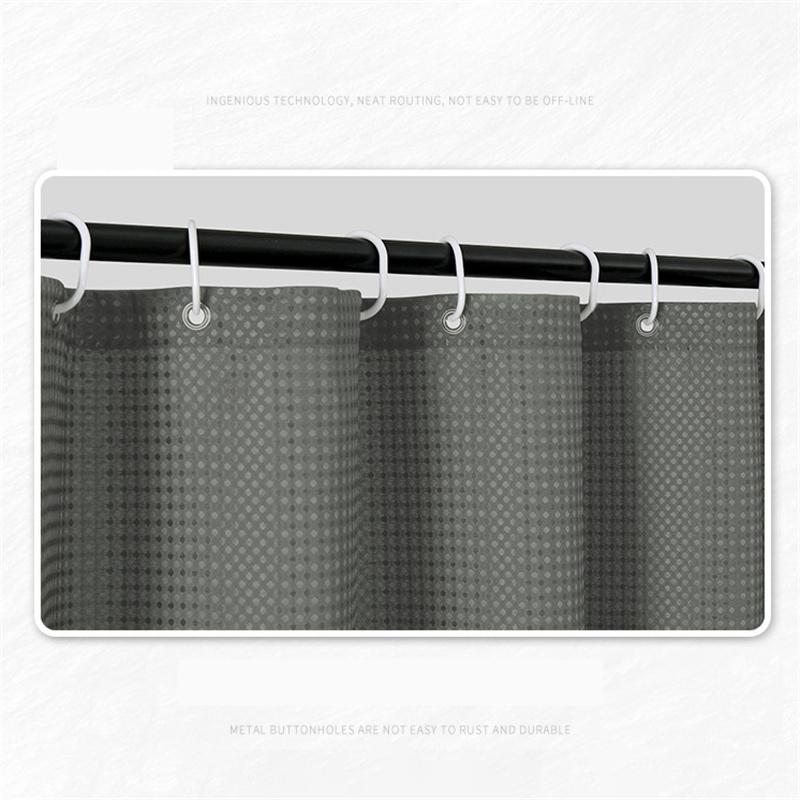 Einfarbig Badezimmer Wasserdicht Schimmelfest Stoff Vorhang Trennvorhang Duschvorhang