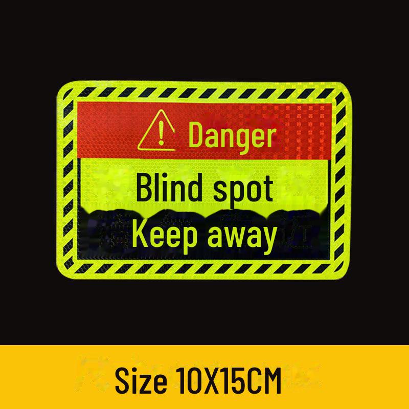 

Светоотражающие наклейки для грузовиков «Слепая зона» для ночного вождения, креативность для индивидуальности автомобиля. Small size