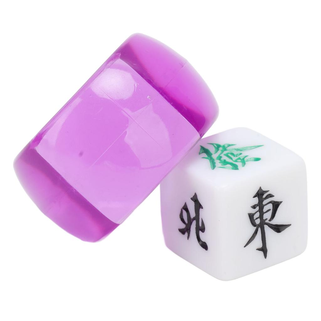 5Pcs Mahjong Wind Direction Dice East South West North Sphere Entertainment Game Dice Transparent Purple