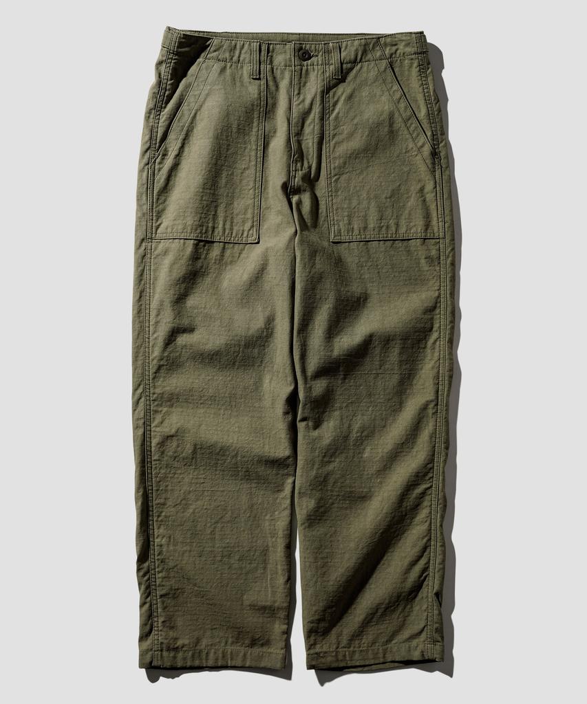 PERSTEP Rough Slub Fatigue Pants Olive Julp4678