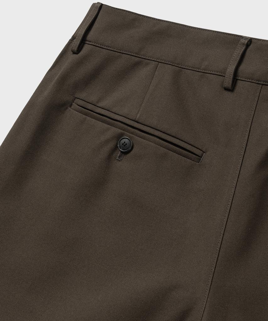 NONBLANK Curved Loose Fit Elastic Waist Slacks_Brown