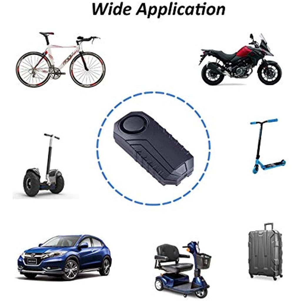 Allarme antifurto per moto senza fili con telecomando IP55 impermeabile 113 dB super rumoroso (Nero)