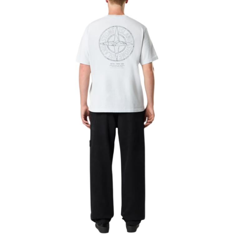STONE ISLAND SS26 Spring Summer Collection Round Logo Print Comfortable Crew Neck Short Sleeve T-Shirt Unisex Tops L1S152100001S0285-V0041