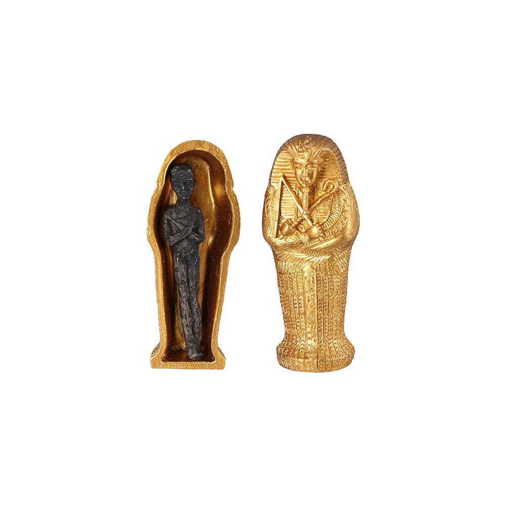 Egyptian Prop Sarcophagus Coffin Pharaoh Model Miniature Figurine Pharaoh Statue Home Decoration