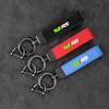 BPCN4 Car Keychain Keyring Metal Suede Key Chain Ring Emblem for VRS Octavia Kamiq Kodiaq Karoq RS Superb Fabia Rapid Favorit