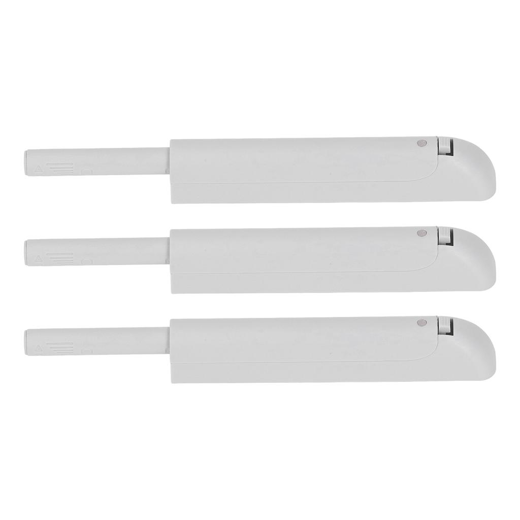 3Pcs Push Latch Widely Used Oxidation Resistant Door Latch Damper for Cabinet Door Closet Gray